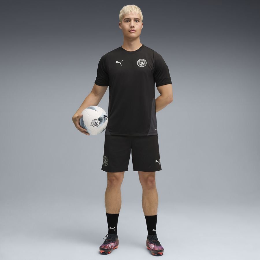 Manchester City Training Shorts - PUMA Black/Puma Silver - Men's-SoccerKits Hub | Buy Soccer Jerseys Online